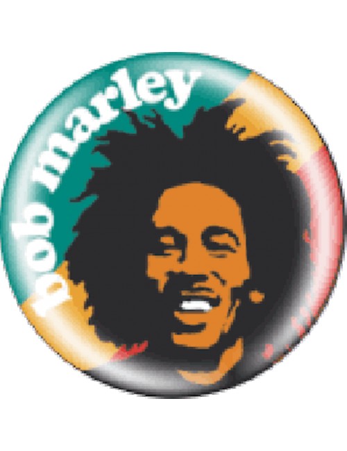 Button Bob Marley Face