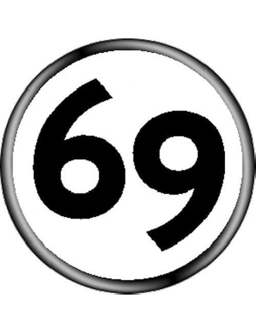 Button 69 Weiss