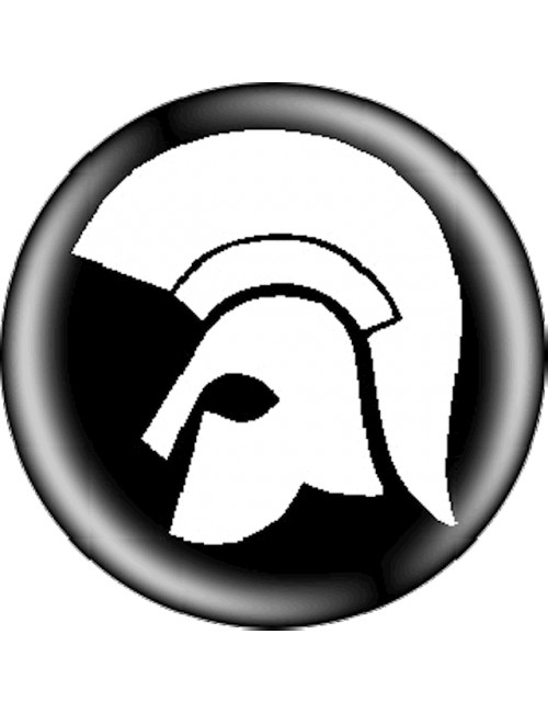 Button Trojan Helmet Black