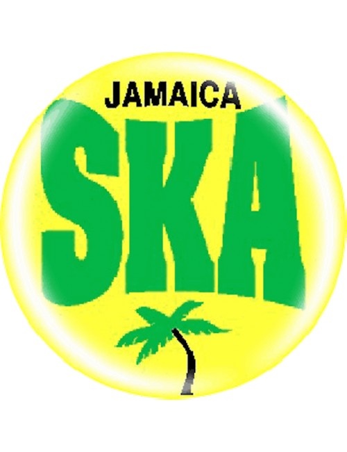 Button Jamaica Ska Gelb