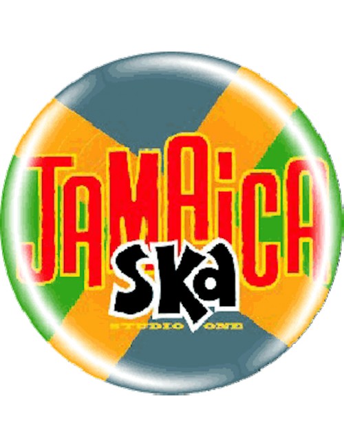 Button Jamaica Ska Flag