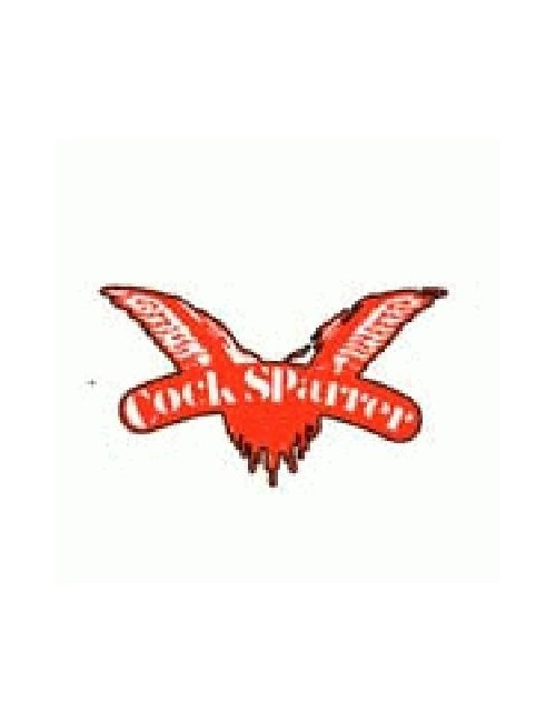 Button Cock Sparrer Logo Weiss