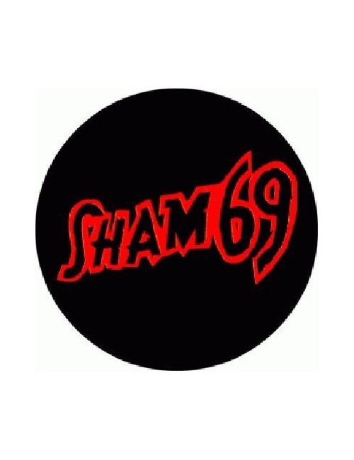 Button Sham 69 Logo Rot